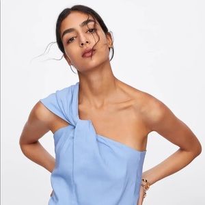 Zara Knotted Asymmetrical Top